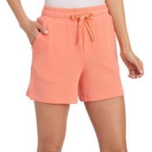 Ady P French Terry Tie Waist Shorts Ripe Guava S